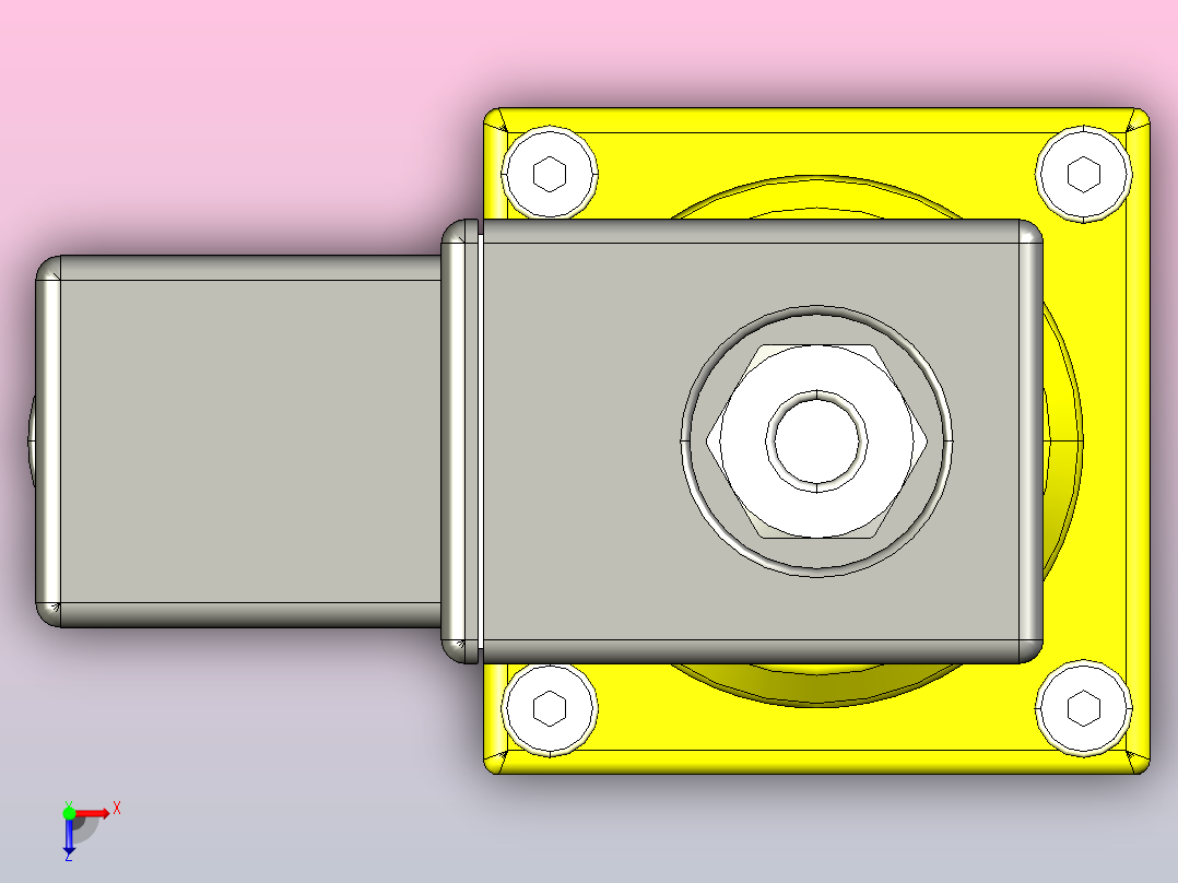 PU系列二位二通直动式电磁阀[PU220-01]俯视图