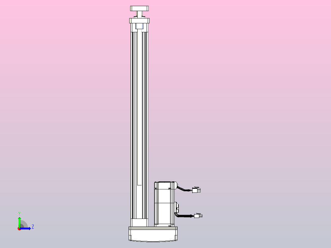 轻载电动缸TPA-ESR40-1210C-L450-MR-QDX-W-P40-C3左视图