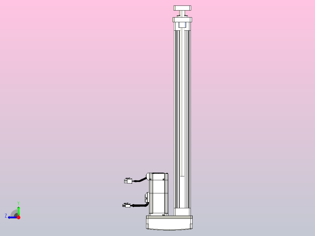 轻载电动缸TPA-ESR40-1210C-L450-MR-QDX-W-P40-C3右视图