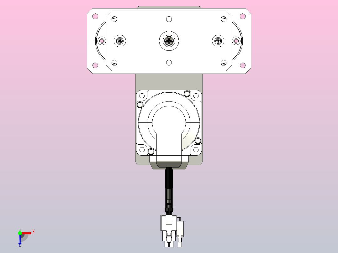 轻载电动缸TPA-ESR40-1210C-L450-MR-QDX-W-P40-C3俯视图
