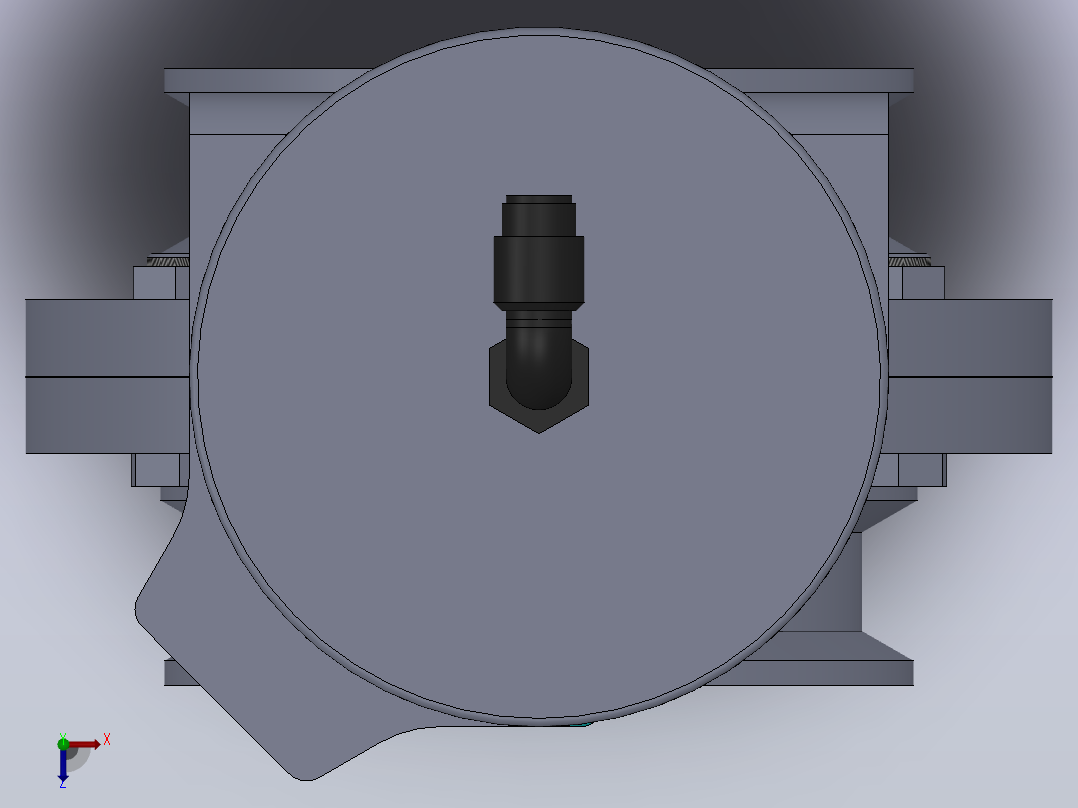 DDQX-07卡箍式气动蝶阀[DDQX-07-DN65]俯视图