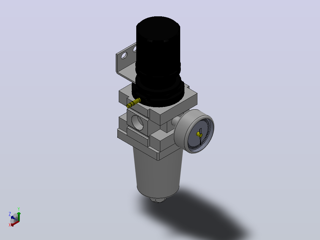 MASWB-04[MASWB4000-04]气源过滤器，过滤减压阀主视图