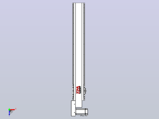 皮带直线轴半封闭可选导轨TPA-HNB-120D-110-L700-ML-Y-P40-N3俯视缩略图