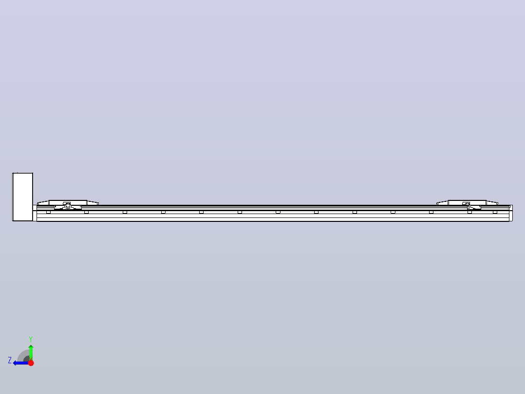 皮带直线轴双滑块型TPA-GCBS-150-P80-L650-RU-M75-N3右视图