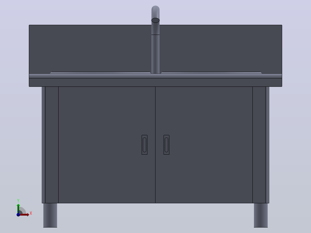 双头煮面炉前视图
