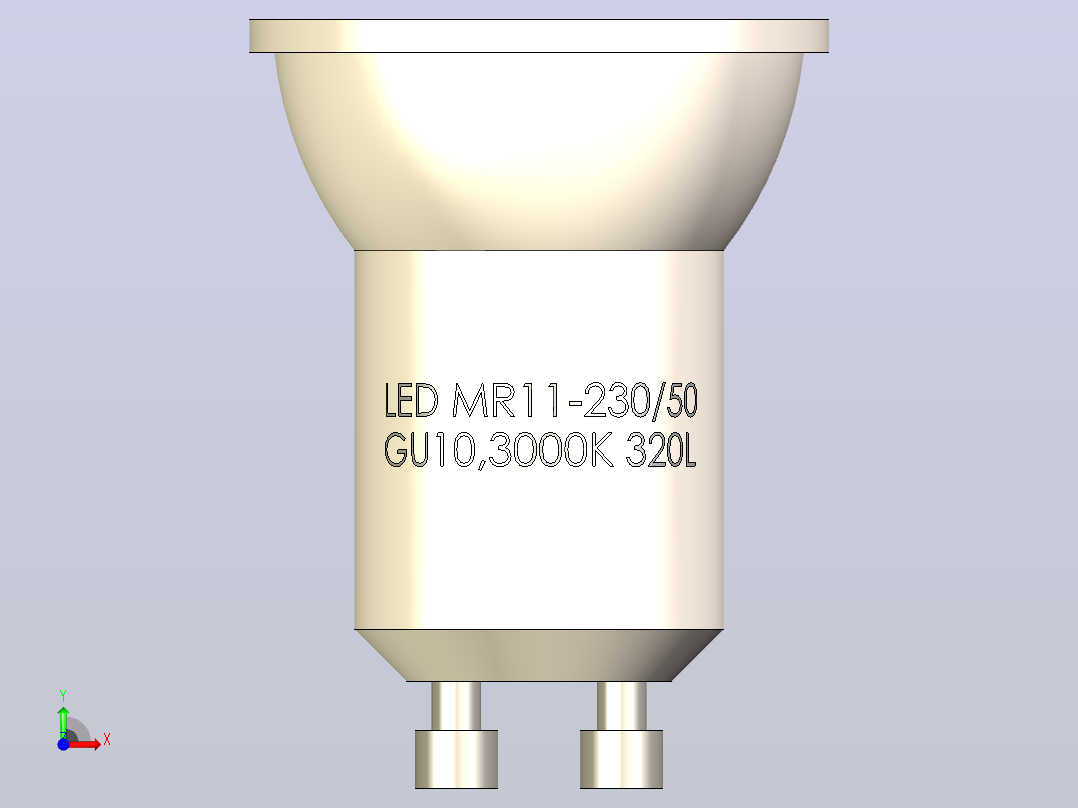 LED MR11-230v GU10前视图