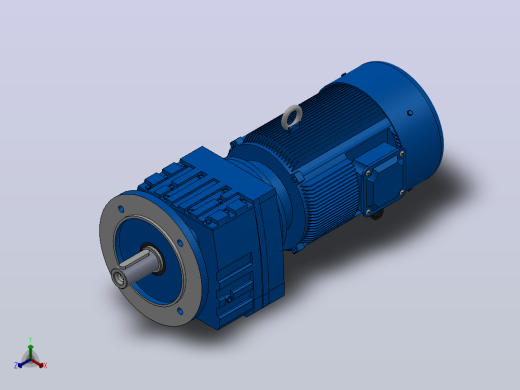 RF27法兰轴伸式安装斜齿轮减速机RF27-Y0.25-4P-71-M1-0°-Φ160