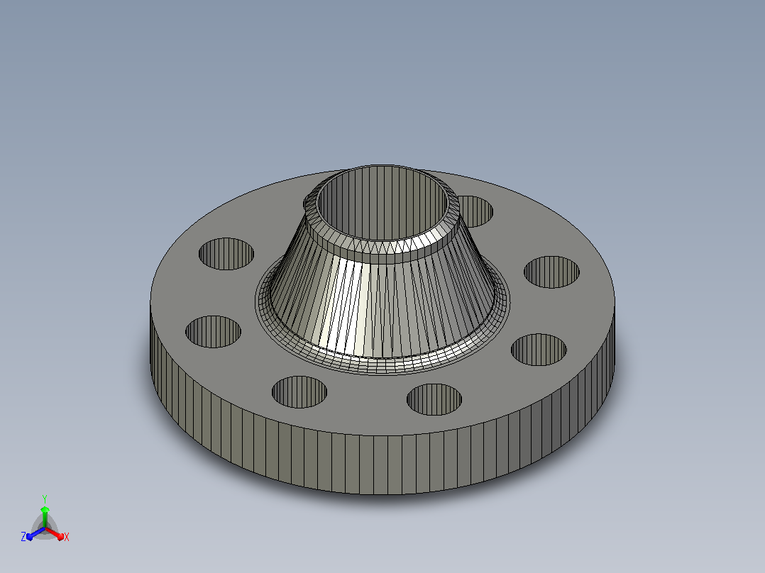 ASME B 16.5 RFWN法兰# 1500 NPS 15至NPS 600正等轴测图
