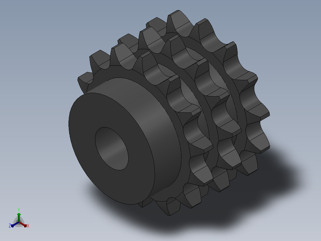 直孔链轮06B型_14-06B-3主视图