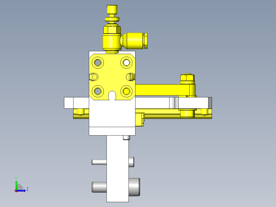 输送机用挡块单元左视图