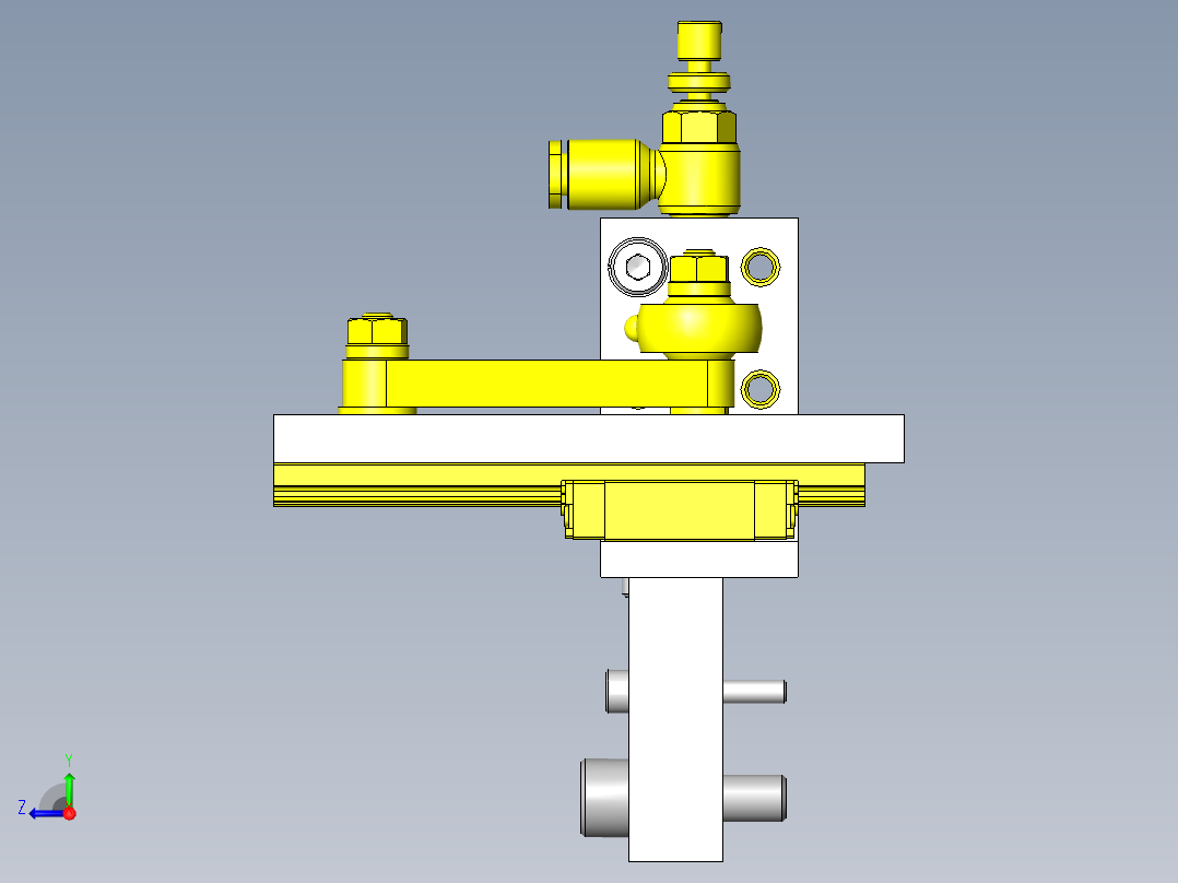 输送机用挡块单元右视图