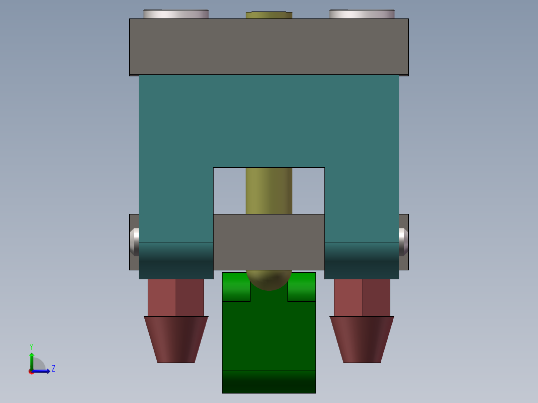 手柄翻开式钻模模架的SolidWorks参数化建模和虚拟装配(sw13+说明书)左视图