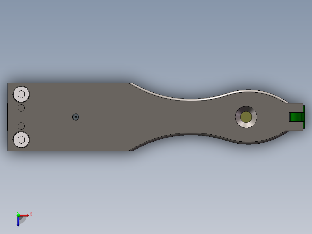 手柄翻开式钻模模架的SolidWorks参数化建模和虚拟装配(sw13+说明书)俯视图