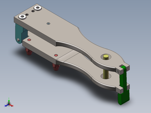 手柄翻开式钻模模架的SolidWorks参数化建模和虚拟装配(sw13+说明书)正等轴测缩略图