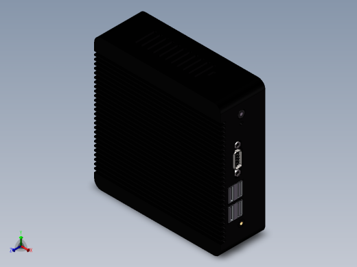 mini-itx微型电脑模型机箱正等轴测缩略图