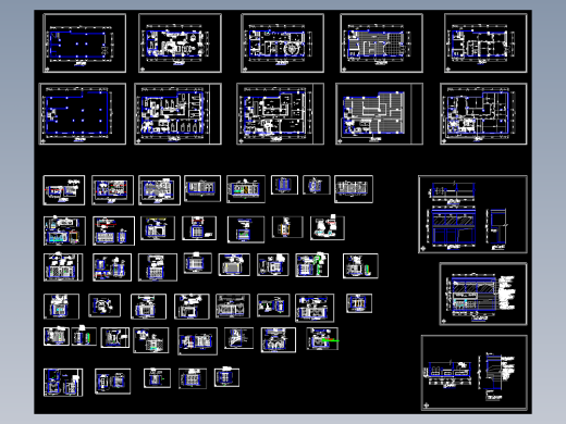 美容店装饰施工图-两层320平57张