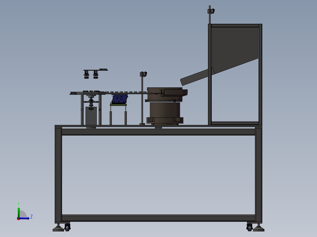 振动盘供料设备sw2018左视图