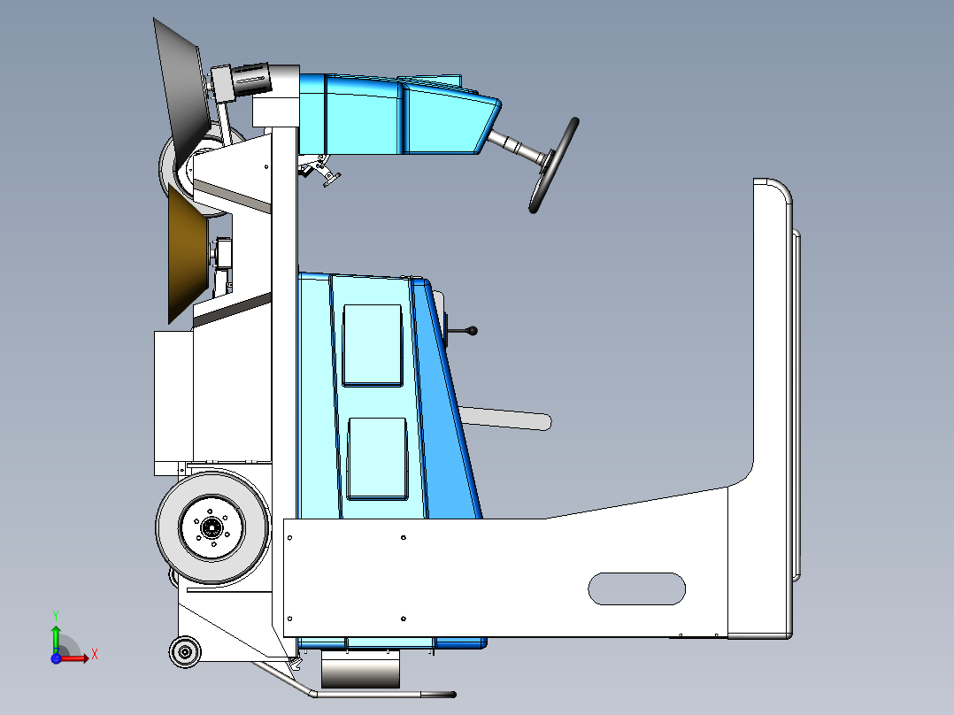 小型扫地车前视图