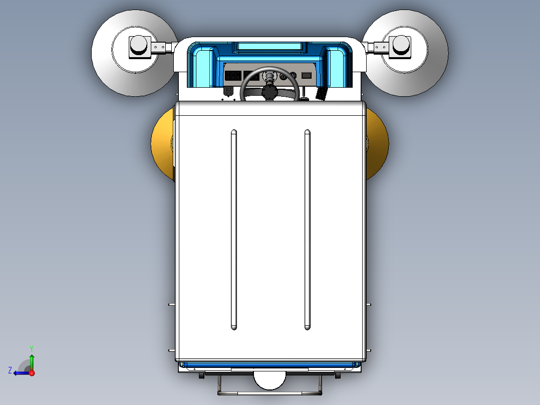 小型扫地车右视图