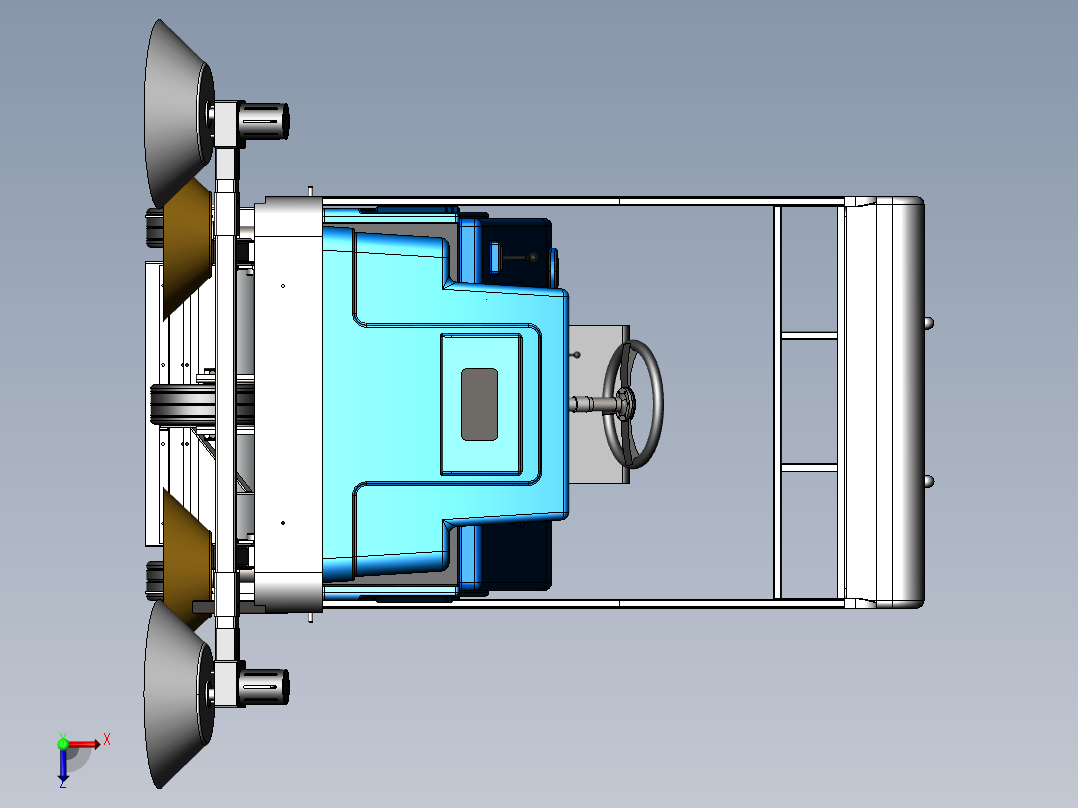 小型扫地车俯视图