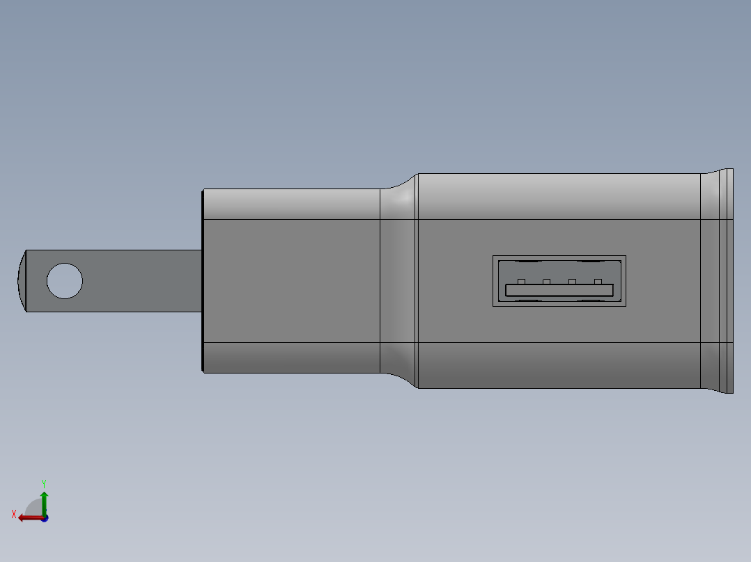 手机充电器iphone5后视图