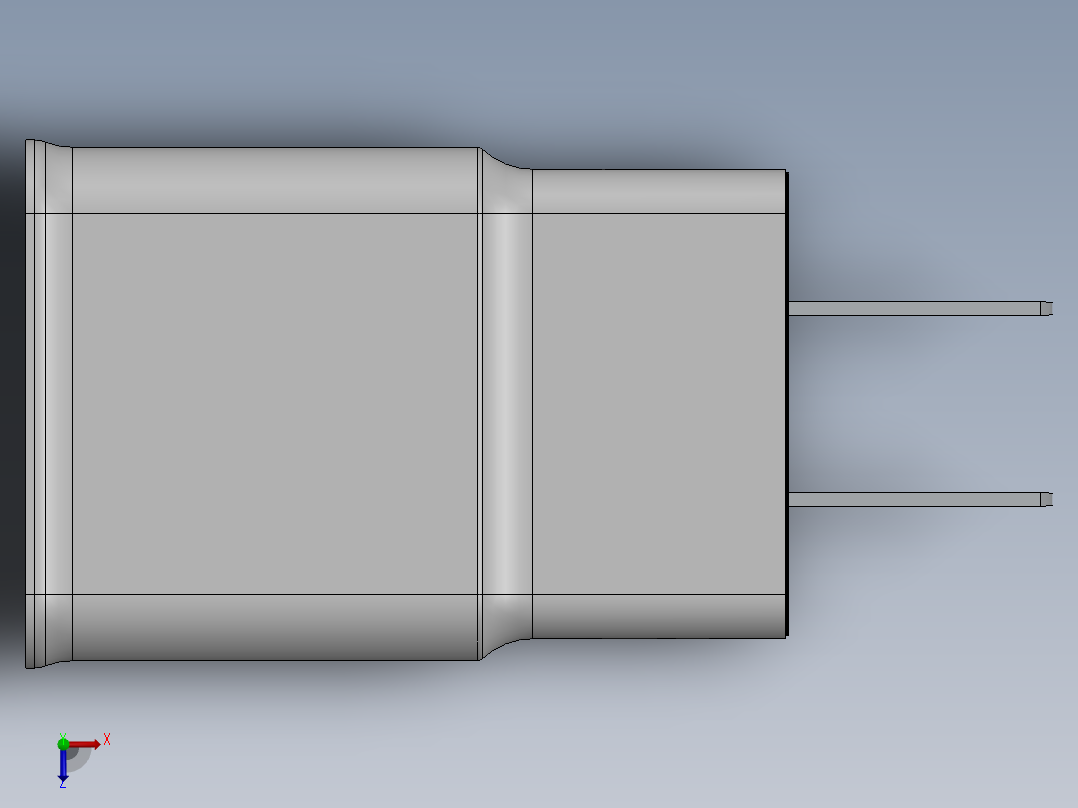 手机充电器iphone5俯视图