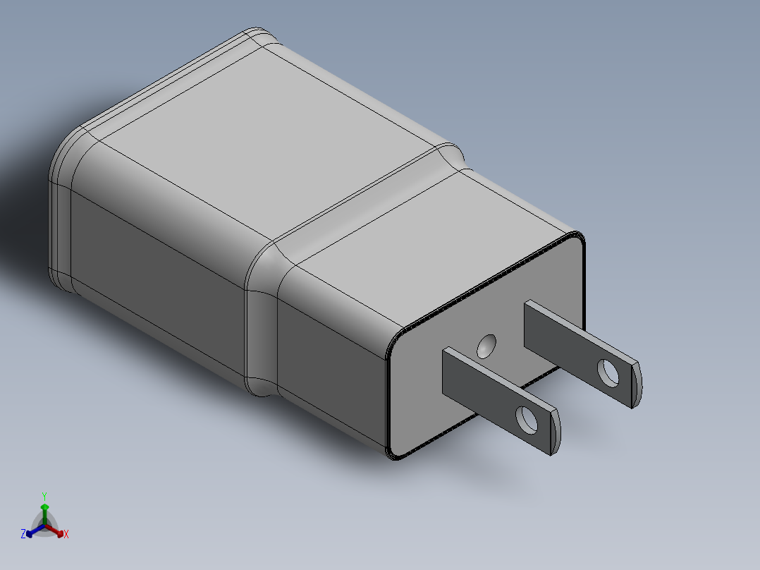 手机充电器iphone5正等轴测图