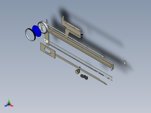 带表游标卡尺3D模型
