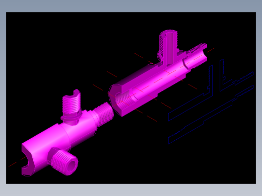 CAD格式机械制图二维100例练习-81 柱塞泵模型