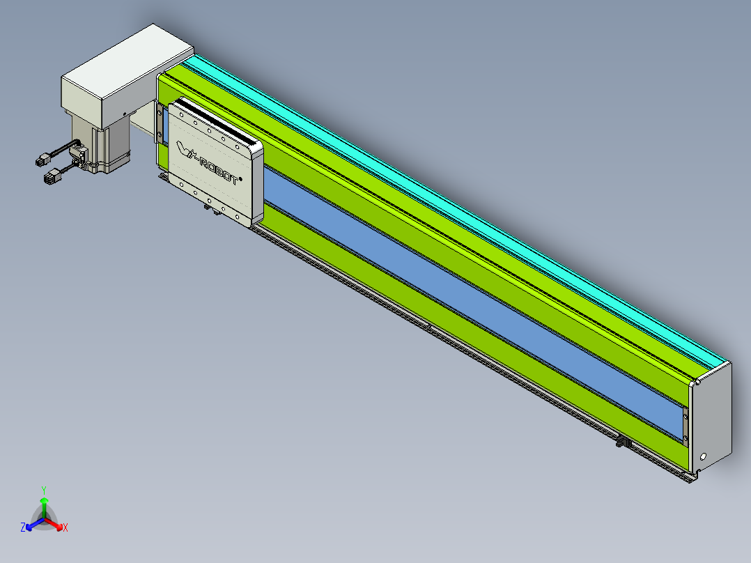 威洛博VBC同步带传动一无尘环境VBC17-L45-S850-BRU-ZP75-C3主视图