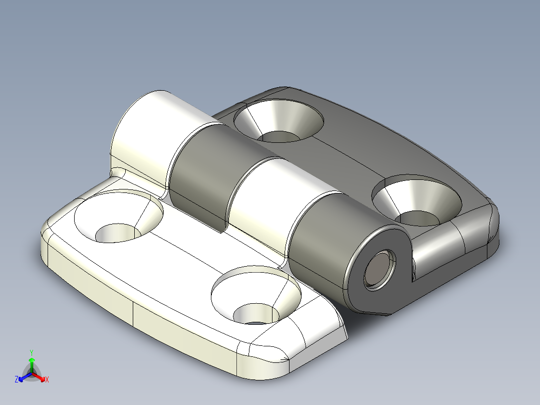 型材-KJN 25-30 COMBI HINGE 095K2530F00正等轴测图