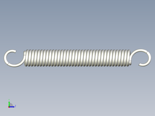 拉伸彈簧AWT.BWT-3D多系列多零件图纸模型左视缩略图