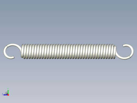 拉伸彈簧AWT.BWT-3D多系列多零件图纸模型右视缩略图