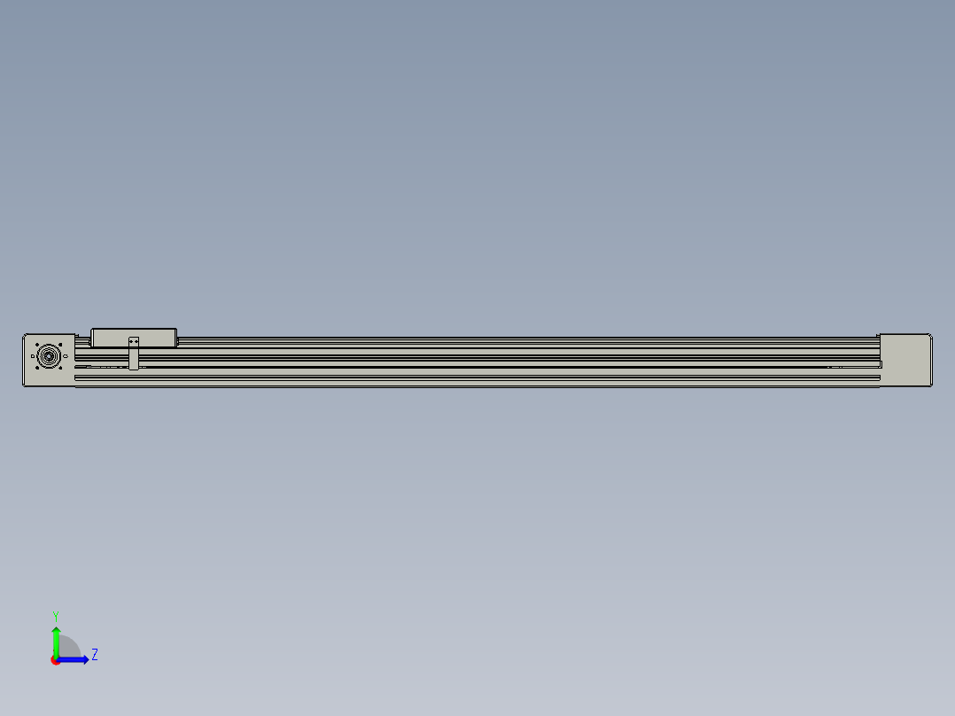 威洛博直线电机模组EB6-L140-S1050-光轴左视图
