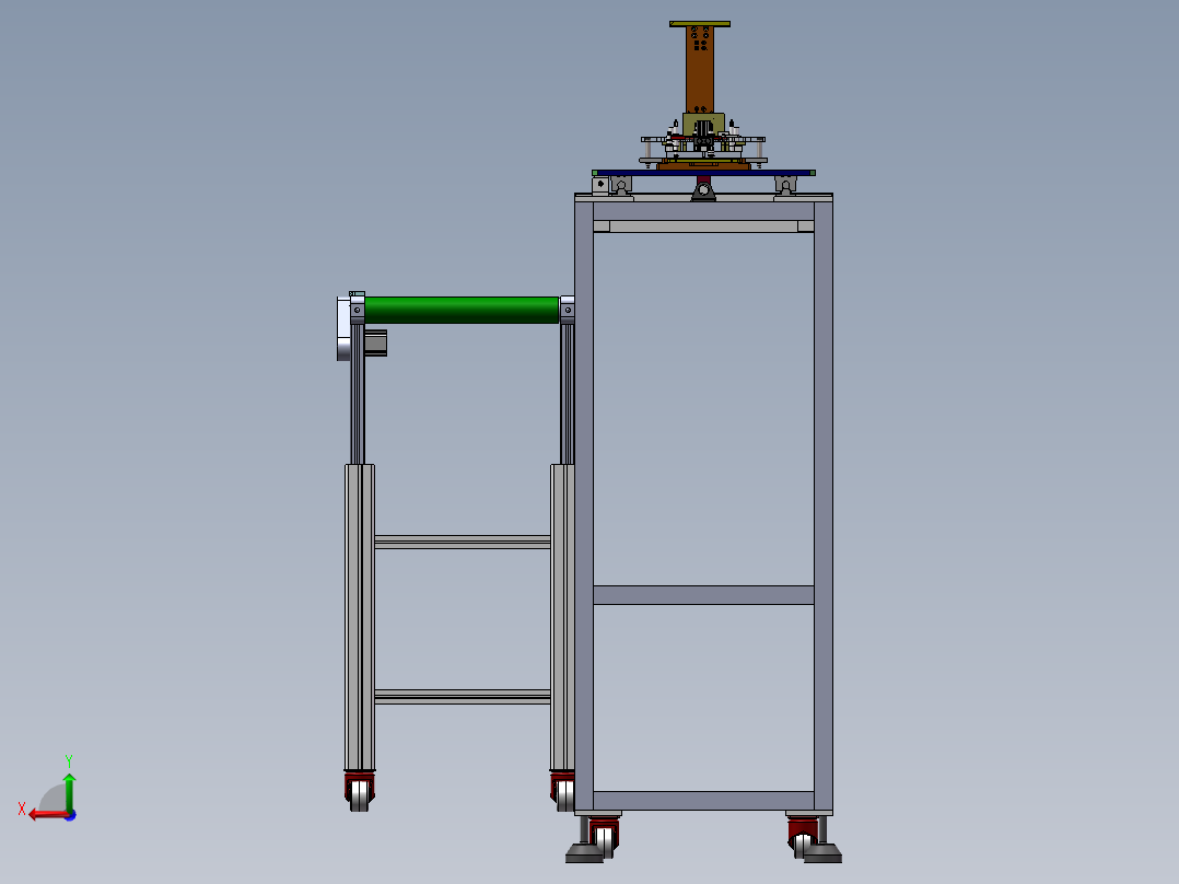 自动吸钢片机后视图