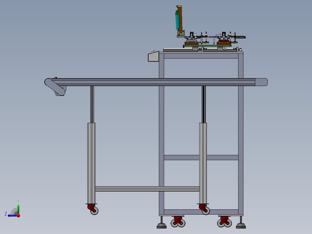 自动吸钢片机右视图