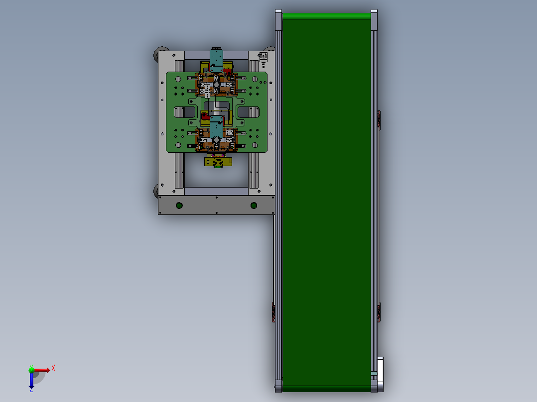 自动吸钢片机俯视图