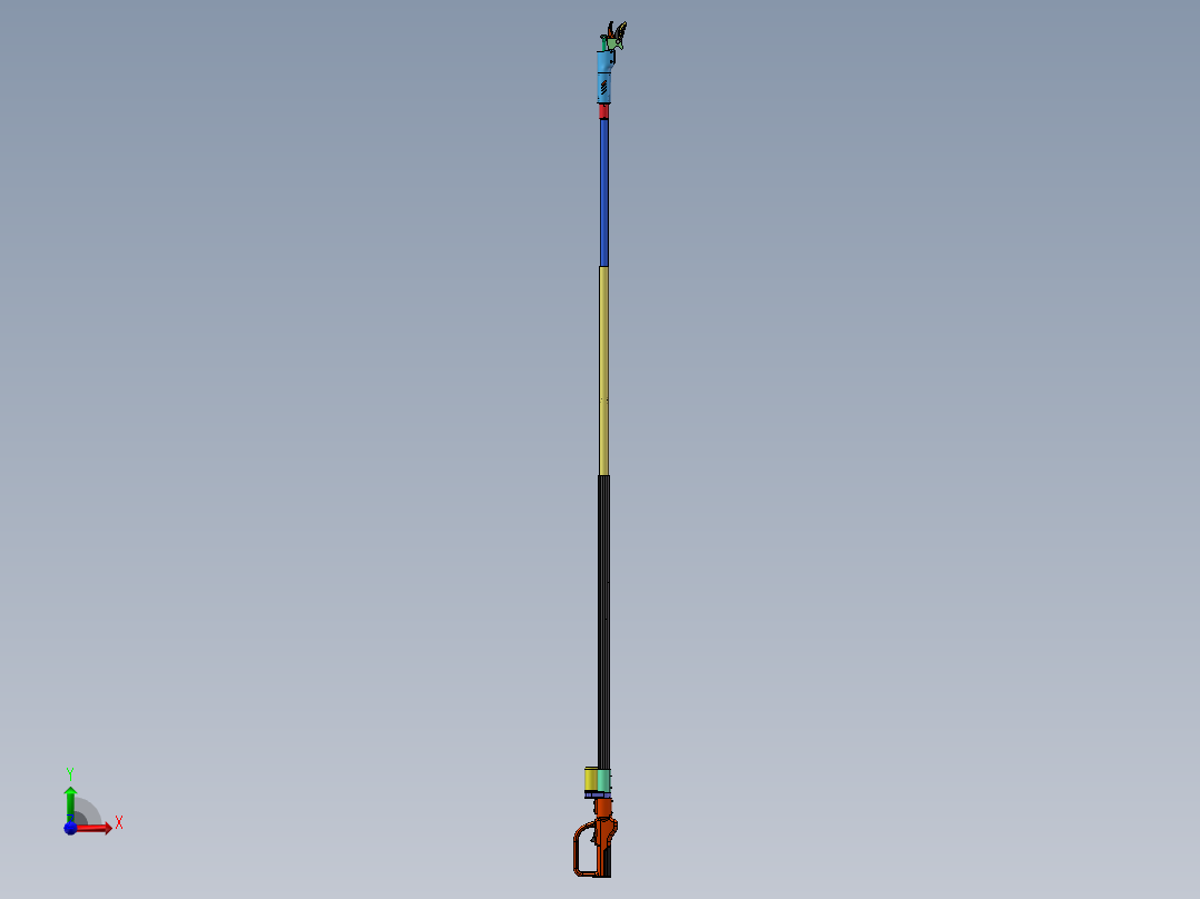 电动摘果器高枝剪（含视频仿真动画）前视图