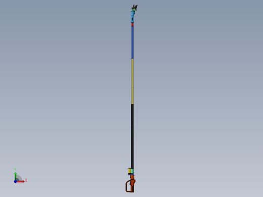 电动摘果器高枝剪（含视频仿真动画）前视缩略图