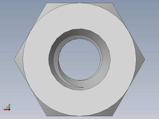 DIN 934 螺母-M2 Nut.SLDPRT后视缩略图