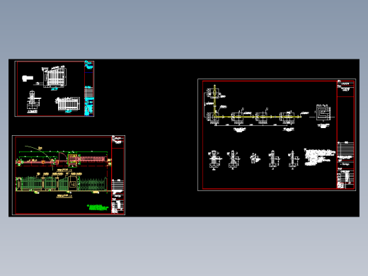 某住宅小区铁艺大门、围栏建筑设计施工图