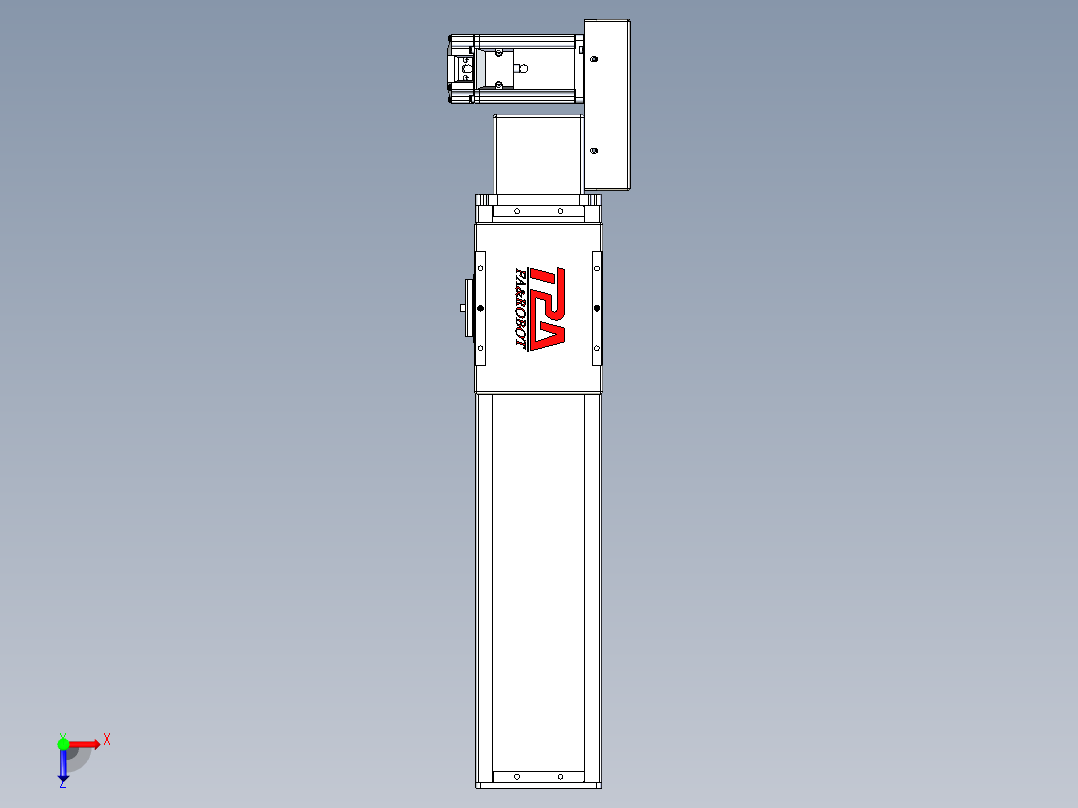 同步带全封闭直线模组TPA-HCB-110D-90-L300-ML-Y-P40-N3俯视图