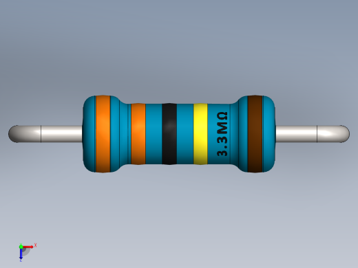 电容器 二极管 电阻器-Resistor 3.3M Ohm Blue俯视缩略图