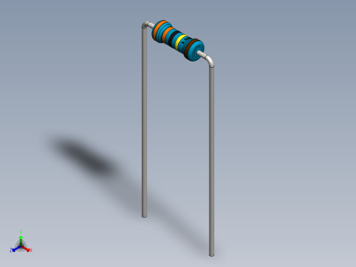电容器 二极管 电阻器-Resistor 3.3M Ohm Blue正等轴测缩略图