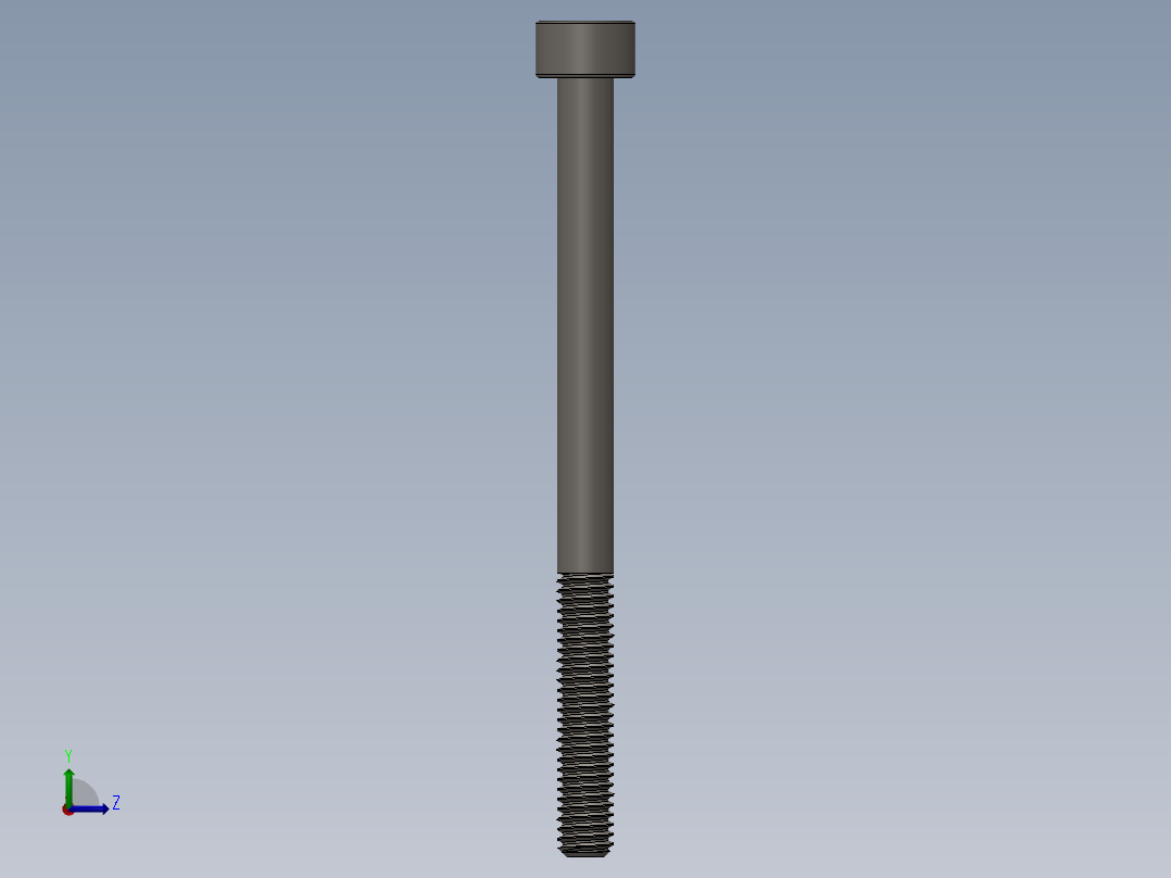 Screw_DIN_912_M4x55_A2.SLDPRT公制内六角螺钉左视图