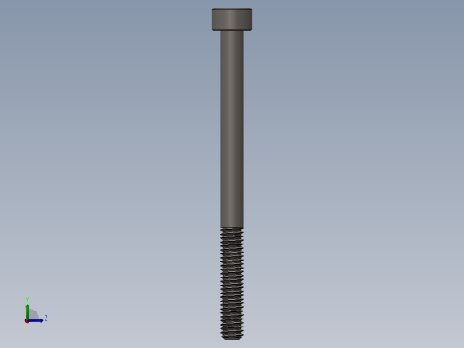 Screw_DIN_912_M4x55_A2.SLDPRT公制内六角螺钉左视缩略图