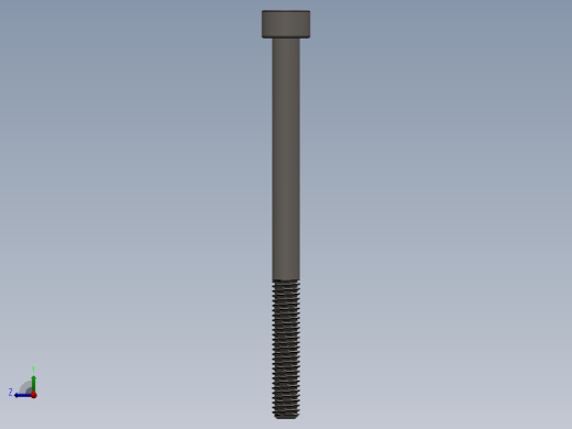 Screw_DIN_912_M4x55_A2.SLDPRT公制内六角螺钉右视缩略图