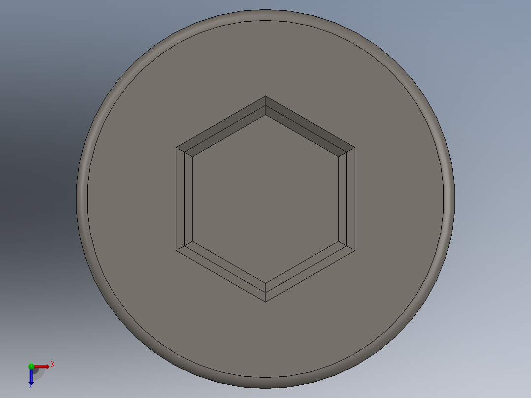 Screw_DIN_912_M4x55_A2.SLDPRT公制内六角螺钉俯视图