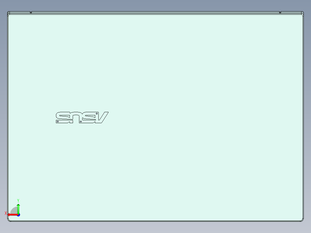 冲压薄铝板电脑外壳铣内腔避位程序模型后视图