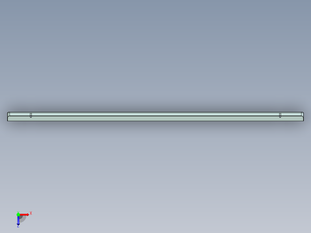 冲压薄铝板电脑外壳铣内腔避位程序模型俯视图